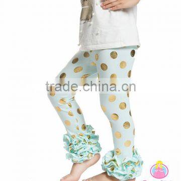New Design Wholesale Cotton Ruffle Icing Pants for Baby Girls photo-2