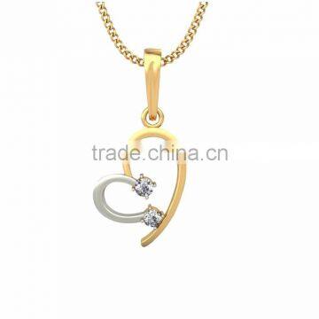 CZ Studded Heart Pendant