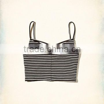 Fashion sexy stripe condole top suitable for women