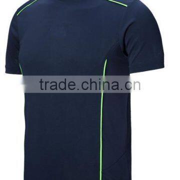 2016 Mens Casual Dry Slim Fitness Custom Blank Gym Short Sleeve T Shirt 100% Polyester photo-3