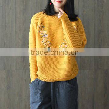 christmas sweater 2017 NEW design women round collar Embroidery sweater