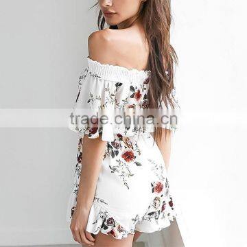 Latest Design Sexy Woman Jumpsuit Backless Off Shoulder Ladies Romper photo-4