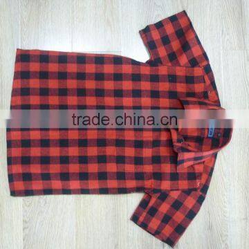 cheap plaid child cotton shirt /t shirt wholesale