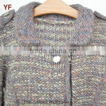 Hand Knitted Kids Cardigan Wool Sweater Knitting Design For Girl photo-3