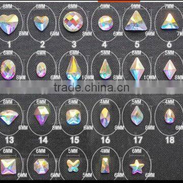 Clear Various Shapes Non Hot Fix Foiled Back Rhinestones for Nail Art photo-2
