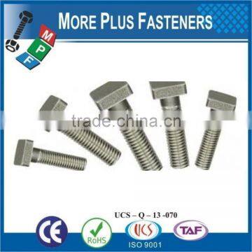 Made In Taiwan Stainless Steel Black Oxide Bright Zinc Plated Tee Head Bolt photo-1