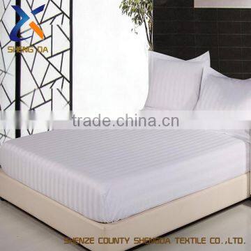 plain white undyed CVC fabric for hotel bedding