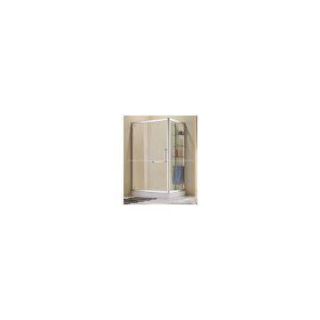 Rectangular shower enclosure with aluminum frame