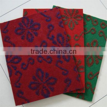 100% polyester needle punched nonwoven double jacquard carpet