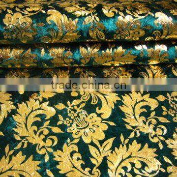 2013 New design 100% polyester bronzed dense velvet fabric for garment