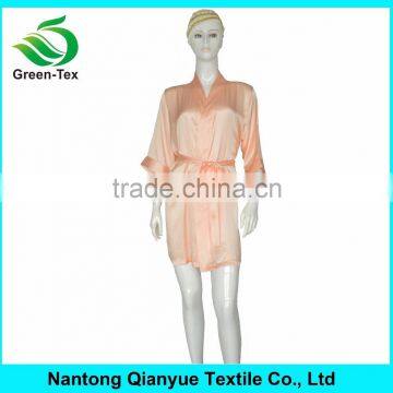 High Quantity Peach Silk Kimono Robe For Women