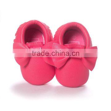 Foreign Trade Bow Soft Bottom Shoes 5107 Baby Shoes and Tassels