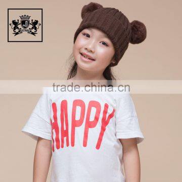 Factory Wholesale Winter Warm Hat With Cute Fur Pompom For Kids