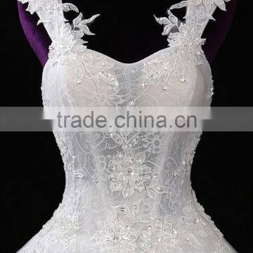 Harness Sexy Mermaid Lace Mermaid Color Wedding Dress Bridal for Bride V-neck Bridal Dress Custom Made Wedding Dress 2017 photo-2