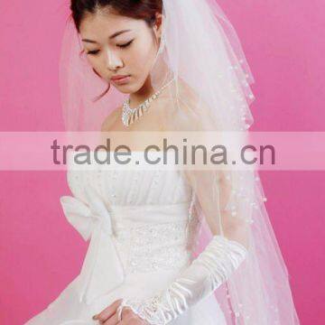 wholesale bridal veils sweet beaded wedding veil VG005