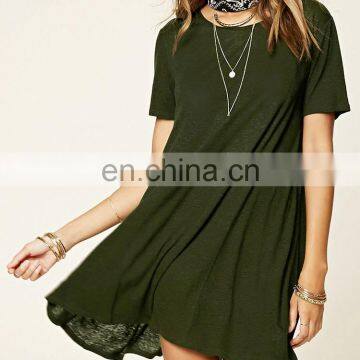 Heathered Knit T-Shirt Women Dresses