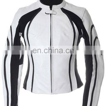 Women Leather Motorbike Racing Jacket