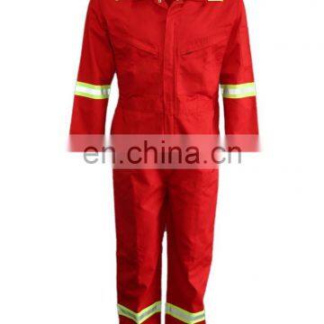 FR workwear safety red coverall with CGSB155.20, ASTM F1506