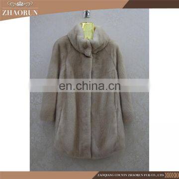 New Style Import Mink Fur Coat , Real Mink Fur Parka For Women