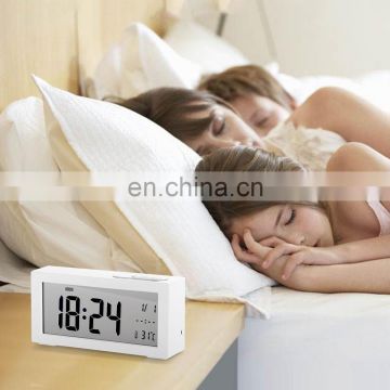 High Quality Piano Smart Alarm Clock Digital LCD Backlight with Calendar and Temperature