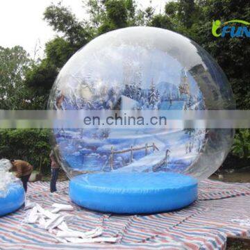 5m in Diameter giant inflatalbe human snow globle/Inflatable Snow Globes for Christmas Promotion/inflatable christmas snow globe