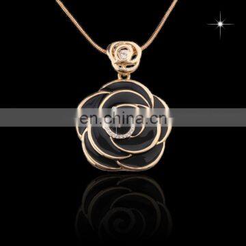 Promotional wholesale custom crystal souvenir metal rhinestone valentine necklace manufacturer MCB-0004