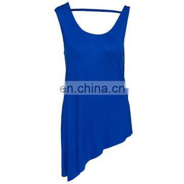 T-WV512 Sidelong Spandex Rayon Singlet Backless Ladies Tops Latest Design photo-5