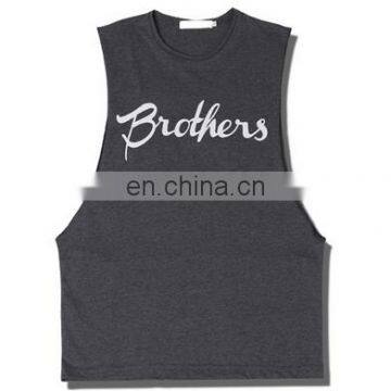 T-MV005 Fashion Printing Drop Armhole Fitness Singlet Men Tank Tops photo-4