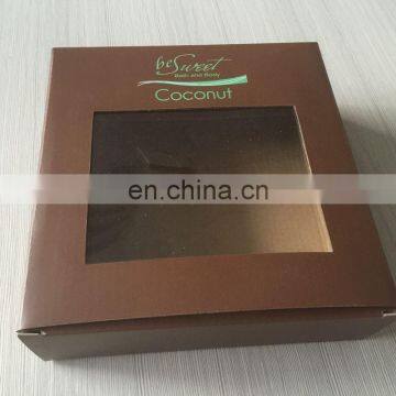 Zeal-x packing corrugated shipping box with clear window silk screen printing logo