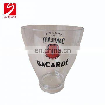 Branded logo transparent plastic ice bucket for beer using