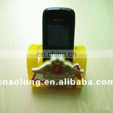 high quality custom made soft pvc cellphone stand/mobile phone holder