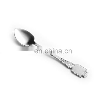 Hot sale Engraved silver logo embossed fresh design spoon