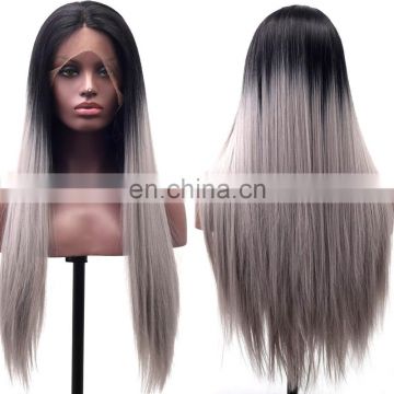 Brazilian Virgin Human Hair Silver Grey virgin hair unprocessed full lace wig