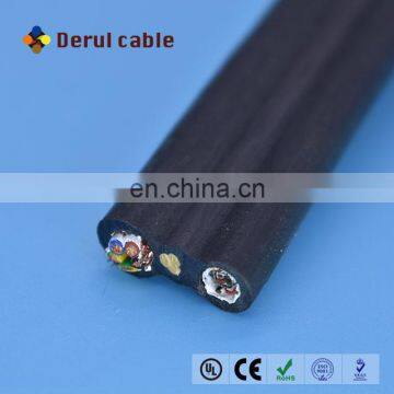 Elevator flat travelling cable 5 cores with 4 twisted pair signal wire  lift controlling cable travel cable