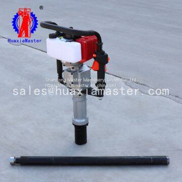 Impact gasoline engine power QTZ-3 soil sampling drilling rig with high frequency vibration