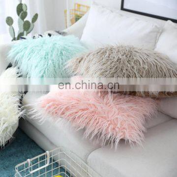 Decorative New Luxury Series Merino Style Fur Throw Pillow Case Cushion Cover photo-7