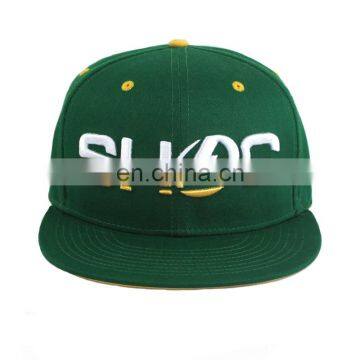 Cotton twill custom fitted flat bill snapbacks hats made