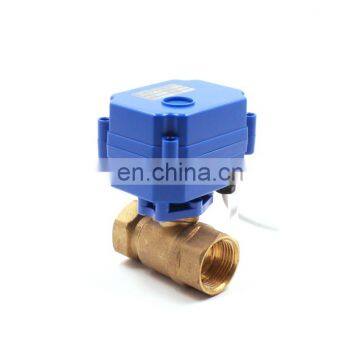 2/3 wires  DN15 dn20 dn25 DN32 2way  control electric brass plastic ss304/316 motorized ball valve