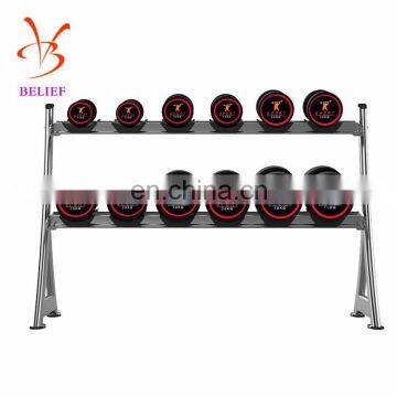 Hot Sale Commercial 2 Layer Crossfit Fitness Dumbbell Rack