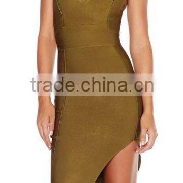 Summer dress wholesale 2015 new olive strap V neck sey bodycon celebrity party pencil women bandage Dress Bandage Bodycon Women