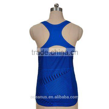100% Poly Knit Womens Sublimation Print Vollyball Tank Top photo-2