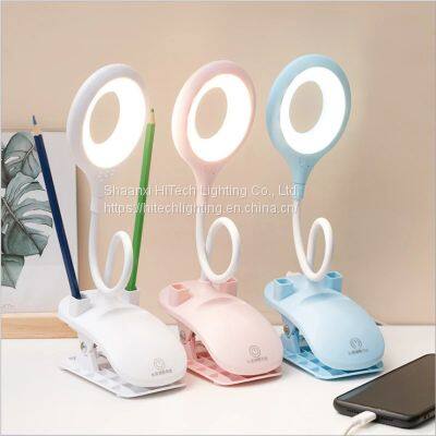 Touch Desk Lamp Dimming Table Lamp Clip Flexible Usb Charging Eye Protection Student Reading Lamp Phone Holder for Bedroom