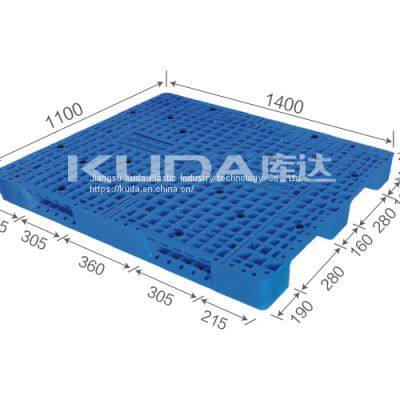 high-density virgin PE 1411B WGCZ PLASTIC PALLET（BUILT-IN STEEL TUBE）supply china manufacturer