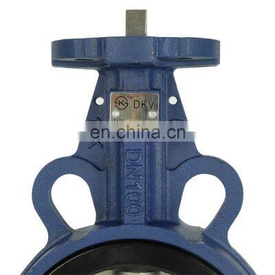DKV DN65 3inch PN16 Cast Iron Ductile Iron Epdm NRB Soft Seat Wafer Connection Butterfly Valve photo-4