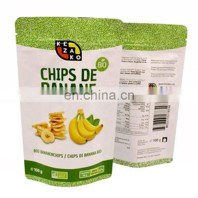 Custom printed Plastic Laminated Mixed Dried Fruit and Banana Chips Packaging Bags