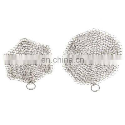 High Quality Stainless Steel Ring Screen Mesh Chainmail Scrubber for Pot Cleaner photo-4