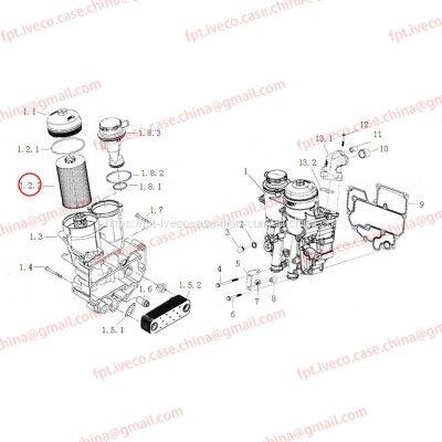 MAN D2066 Oil filter core 05504-0107/05504-0108