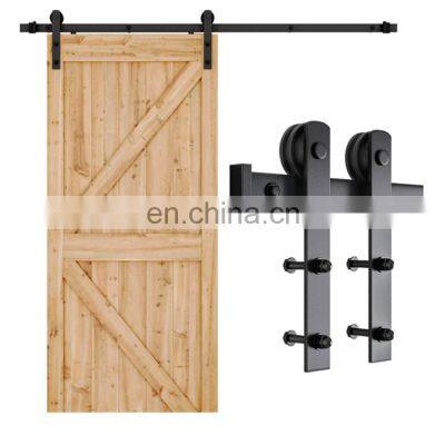 Antique style wooden sliding barn doorsglass with hardware 2022 kit for aluminum doors black powder coated barn sliding door har