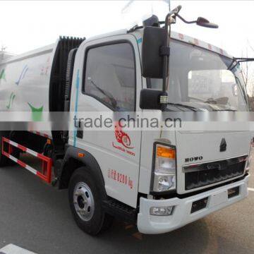 HOWO 4x2 compactor garbage truck 8CBM with competitive price 0086 15826750255