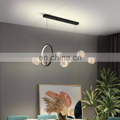 Modern Design Simple Luxury Pendant Lamp Glass Metal Chandelier for Hotel Decoration Ceiling Lighting